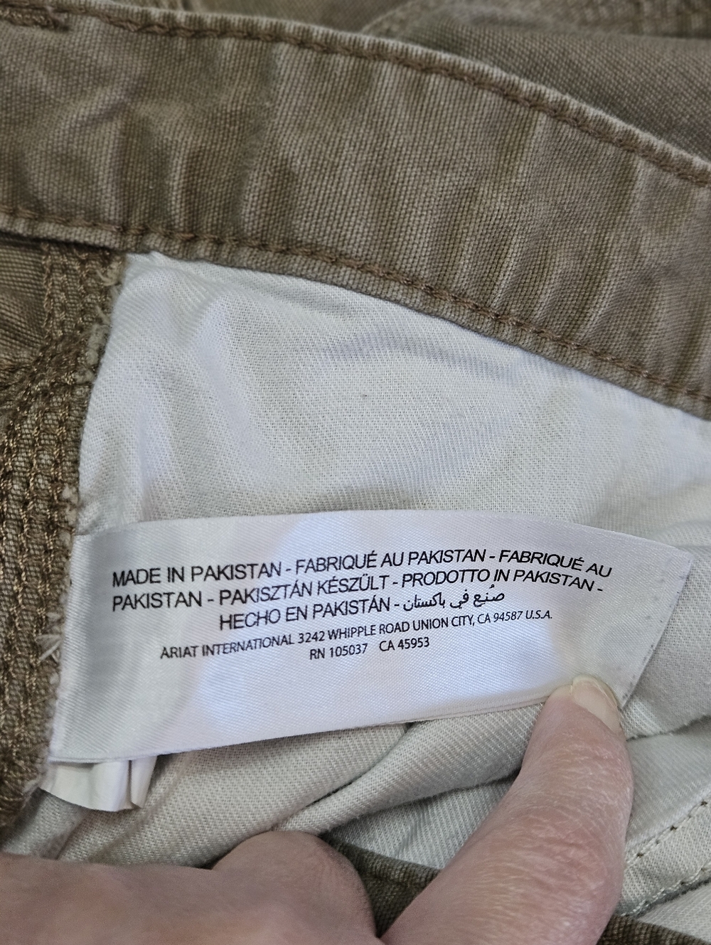 Ariat Rebar Relaxed Fit Straight  Work Pants Men’s 42x32 Khaki Tan - Picture 9 of 10
